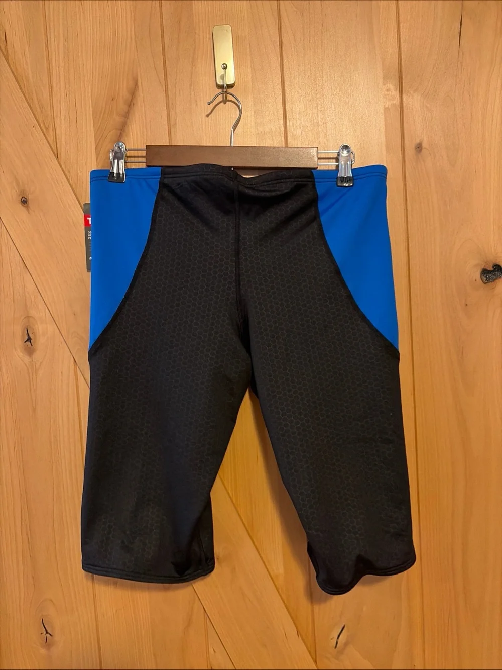 TYR Durafast Hexa Curve Splice Jammer Swim Shorts Mens 38 XL Black NWT